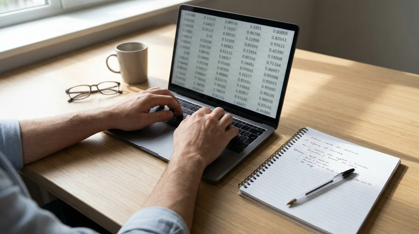 Laptop screen displaying a spreadsheet with rugby betting odds data and margin calculations