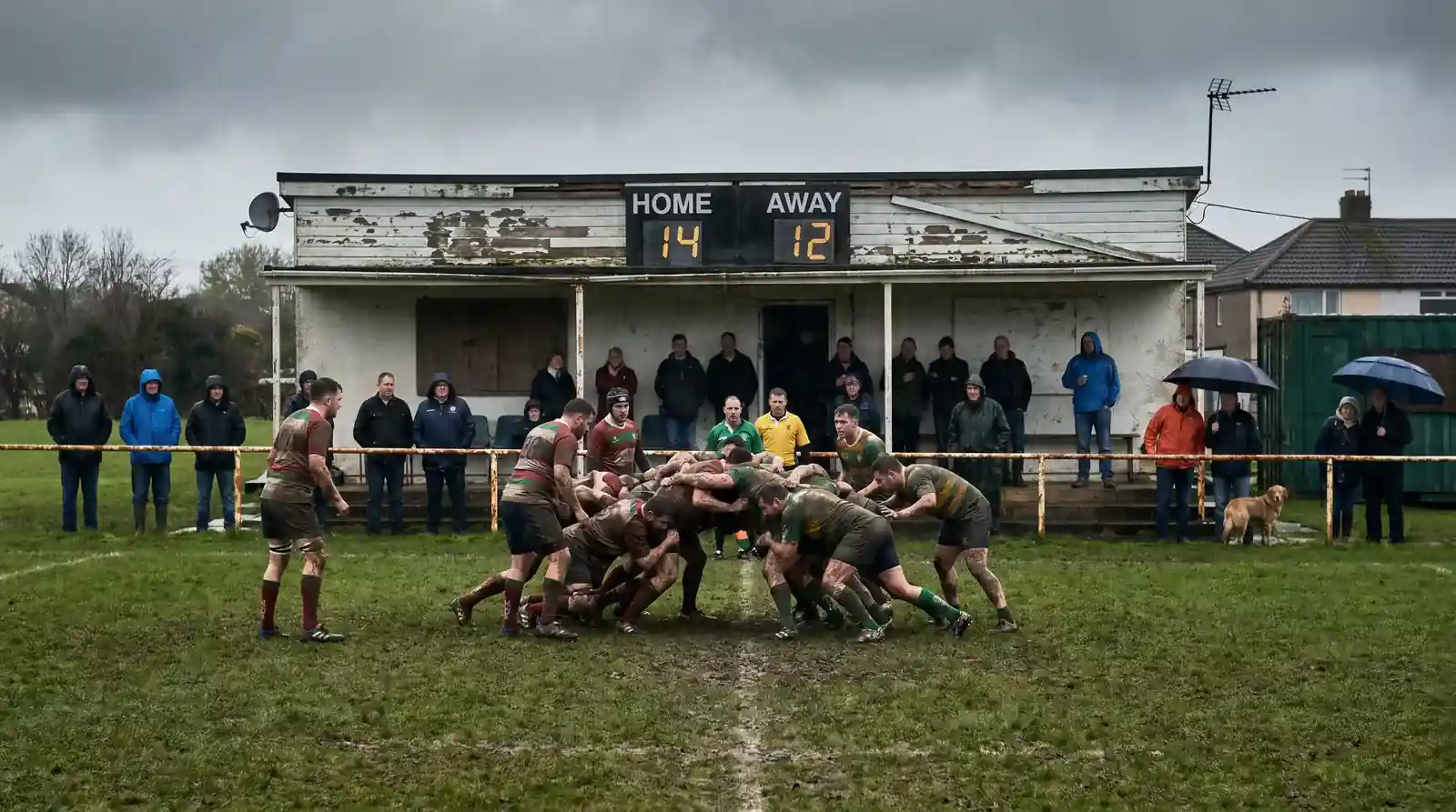 Lower-tier rugby match at a small ground where integrity monitoring coverage is thinner